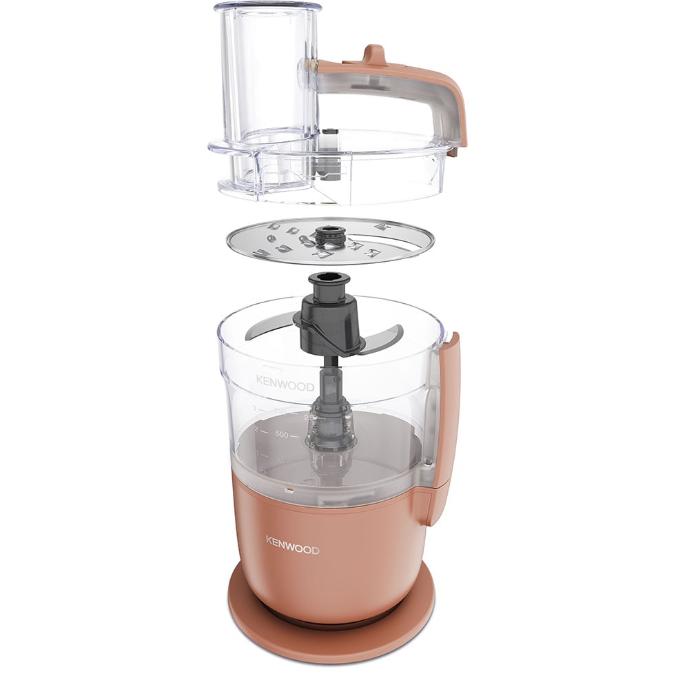 Robot de bucatarie KENWOOD MultiPro Go FDP22130RD, vas 1.3l, 650W, 1 treapta viteza, portocaliu