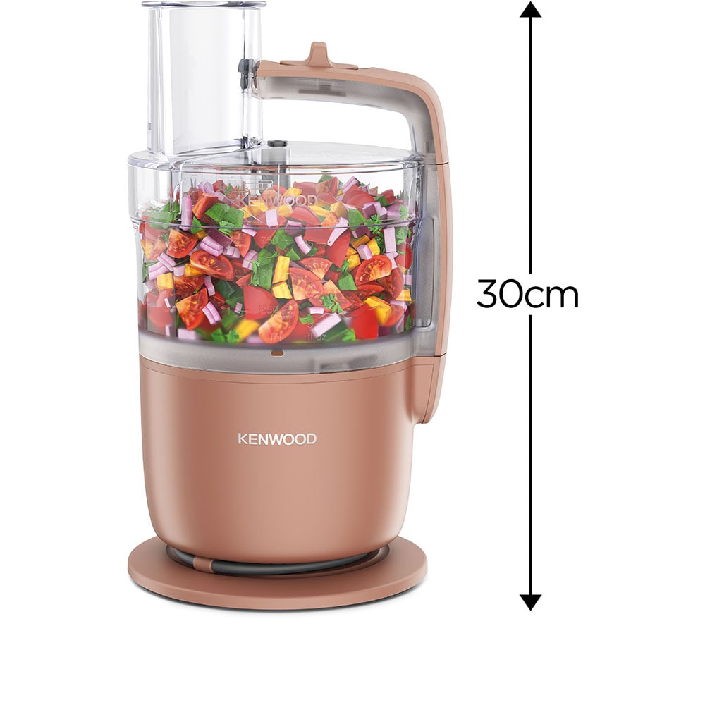 Robot de bucatarie KENWOOD MultiPro Go FDP22130RD, vas 1.3l, 650W, 1 treapta viteza, portocaliu
