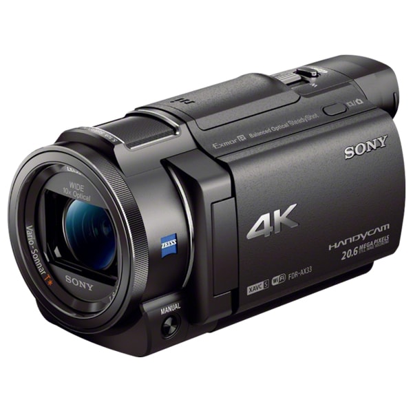 Camera video SONY HandyCam FDR-AX33, 4K, Wi-Fi, negru