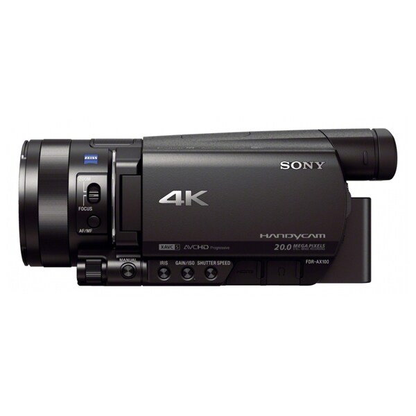 Camera video semi-profesionala SONY HandyCam FDR-AX100E, 4K, Wi-Fi, negru