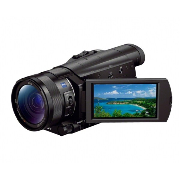 Camera video semi-profesionala SONY HandyCam FDR-AX100E, 4K, Wi-Fi, negru