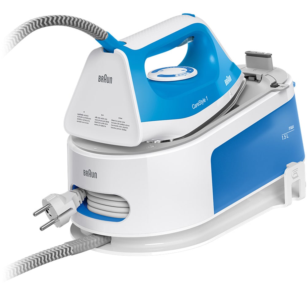 Statie de calcat BRAUN CareStyle IS1012BL, 2200W, 340g/min, 1.5l, talpa ceramica, alb-albastru