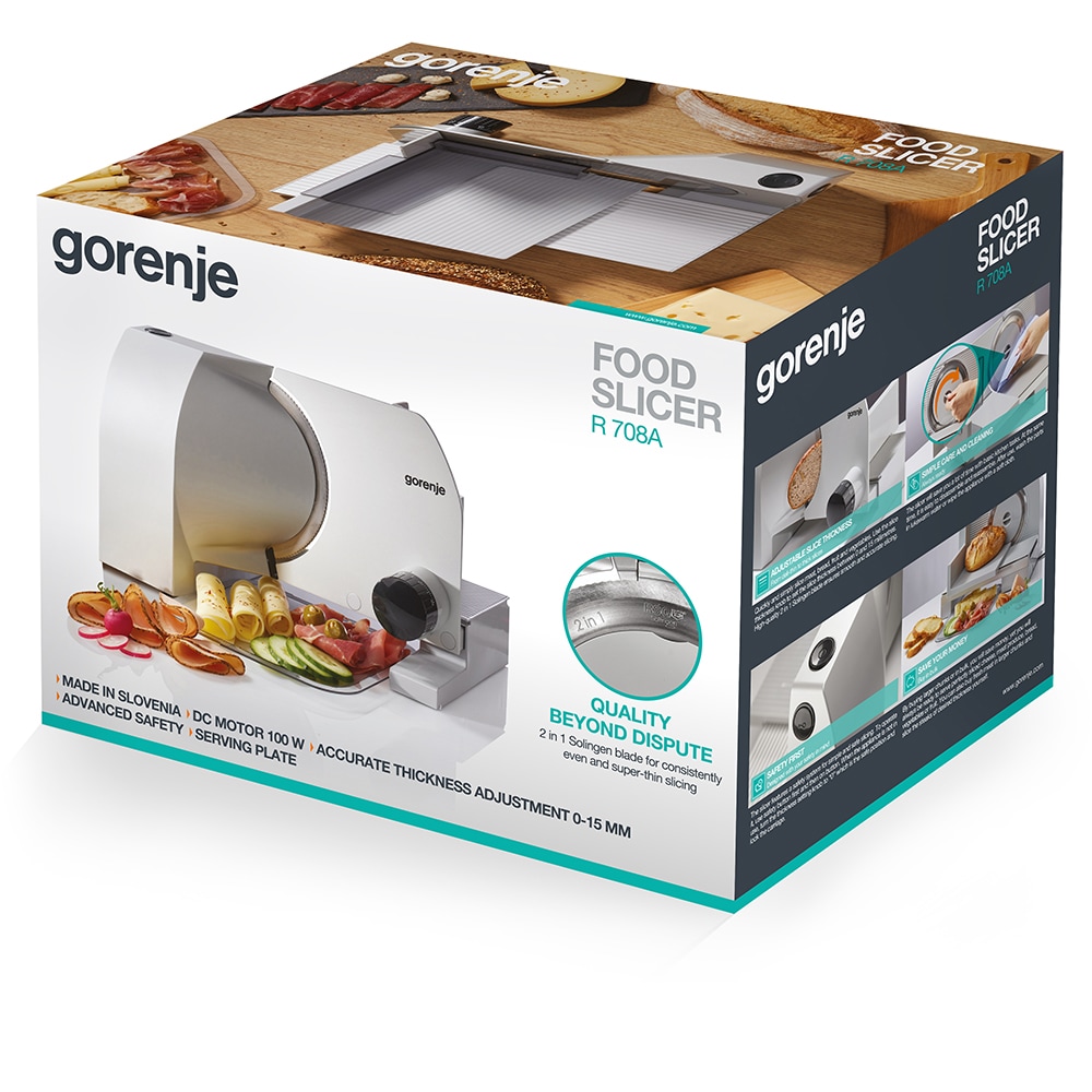 Feliator GORENJE R708A, 100W, grosime feliere 0-15 mm, argintiu-negru