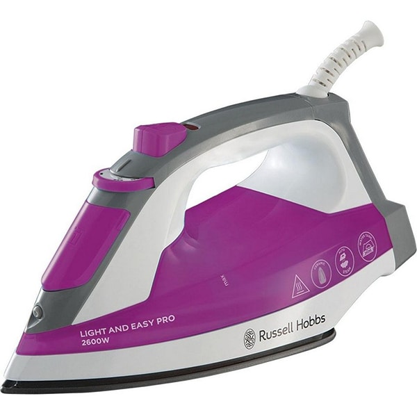Fier de calcat RUSSELL HOBBS Supreme Steam Light and Easy 23591-56, 2600W, 95g/min, 240ml, talpa ceramica, alb-roz