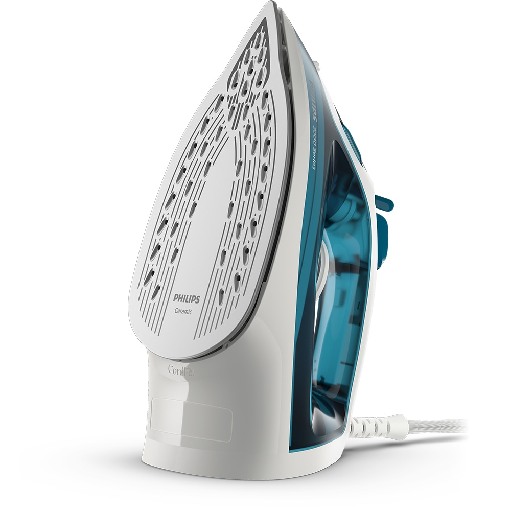 Fier de calcat PHILIPS Seria 2000 DST2020/90, 2000W, 110g/min, 250ml, talpa ceramica, albastru-alb