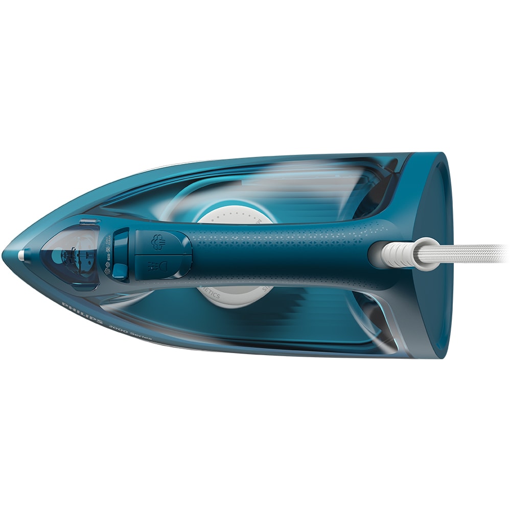 Fier de calcat PHILIPS Seria 2000 DST2030/90, 2000W, 130g/min, 250ml, talpa ceramica, albastru-alb