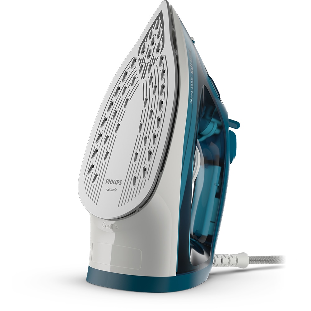 Fier de calcat PHILIPS Seria 2000 DST2030/90, 2000W, 130g/min, 250ml, talpa ceramica, albastru-alb