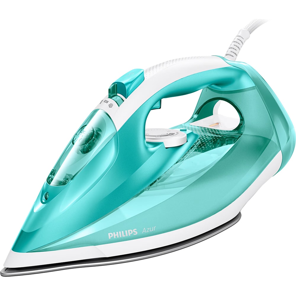 Fier de calcat PHILIPS Azur GC4537/70, 2400W, 200g/min, talpa SteamGlide, verde-alb