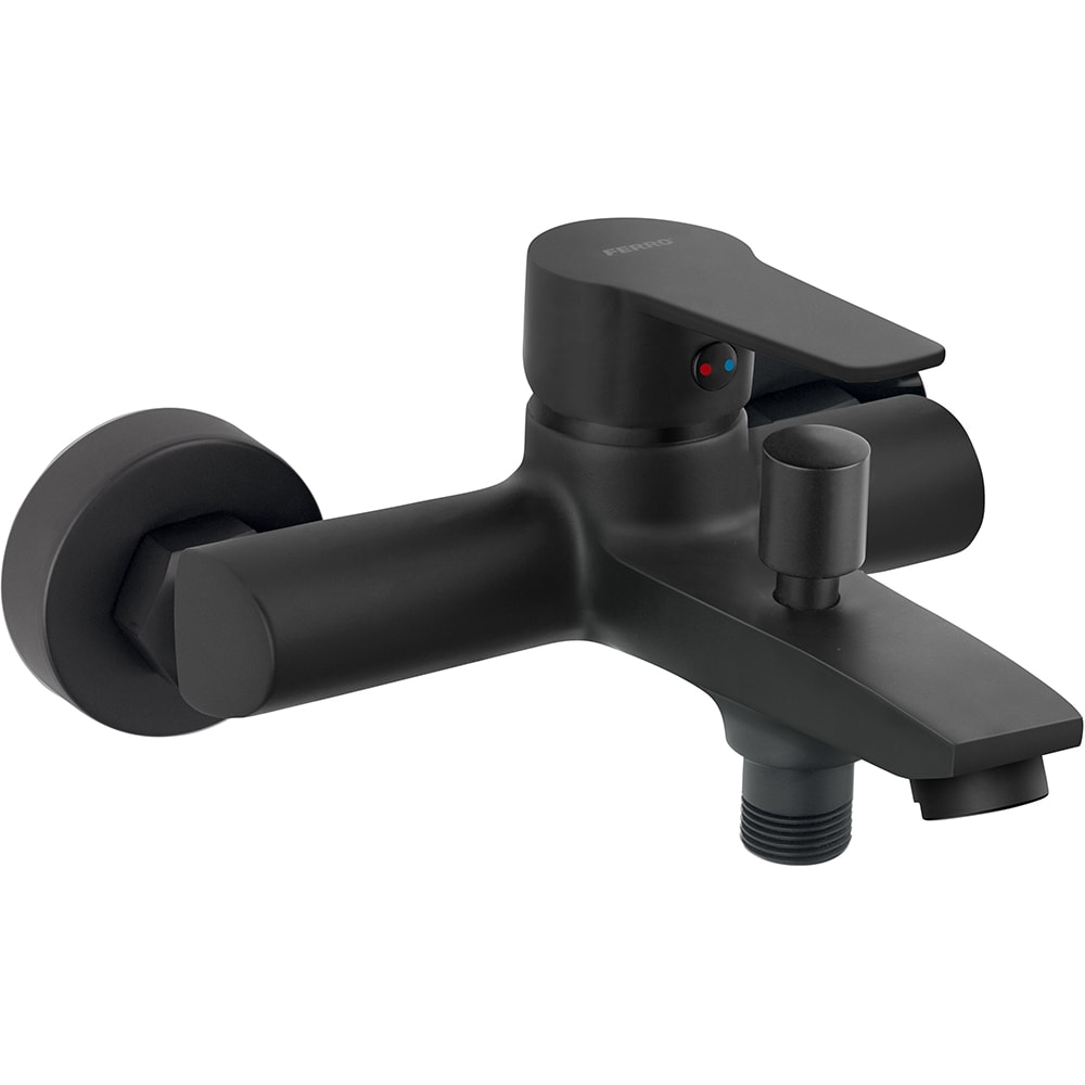 Baterie cada-dus FERRO Ritto BTR1BL, alama sanitara, negru