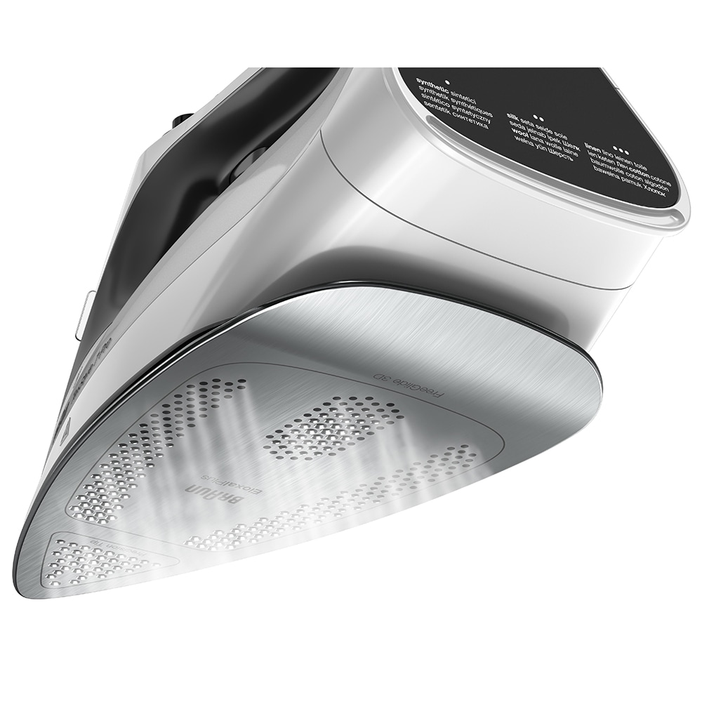 Fier de calcat BRAUN TexStyle 7 SI7149WB, 2900W, 220g/min, 300ml, talpa Eloxal Plus, alb-gri