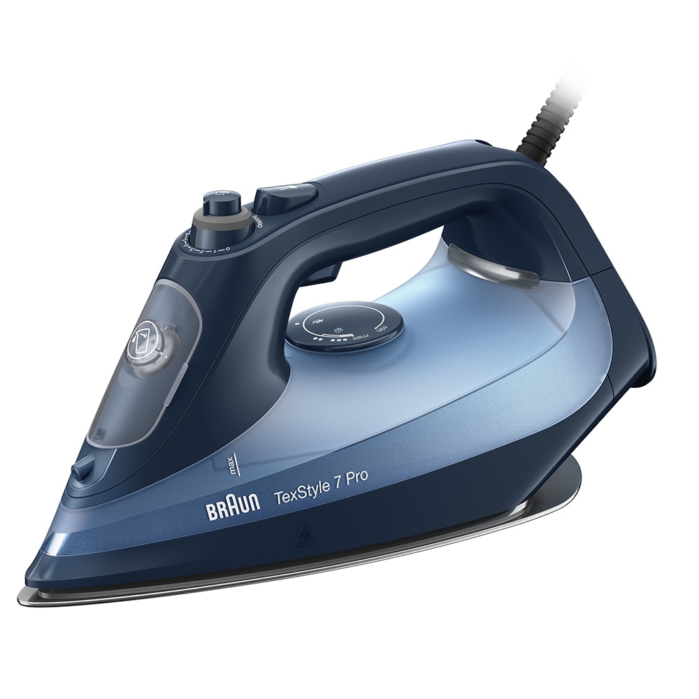 Fier de calcat BRAUN TexStyle 7 SI7160BL, 3000W, 225g/min, 300ml, talpa Eloxal Plus, albastru-negru