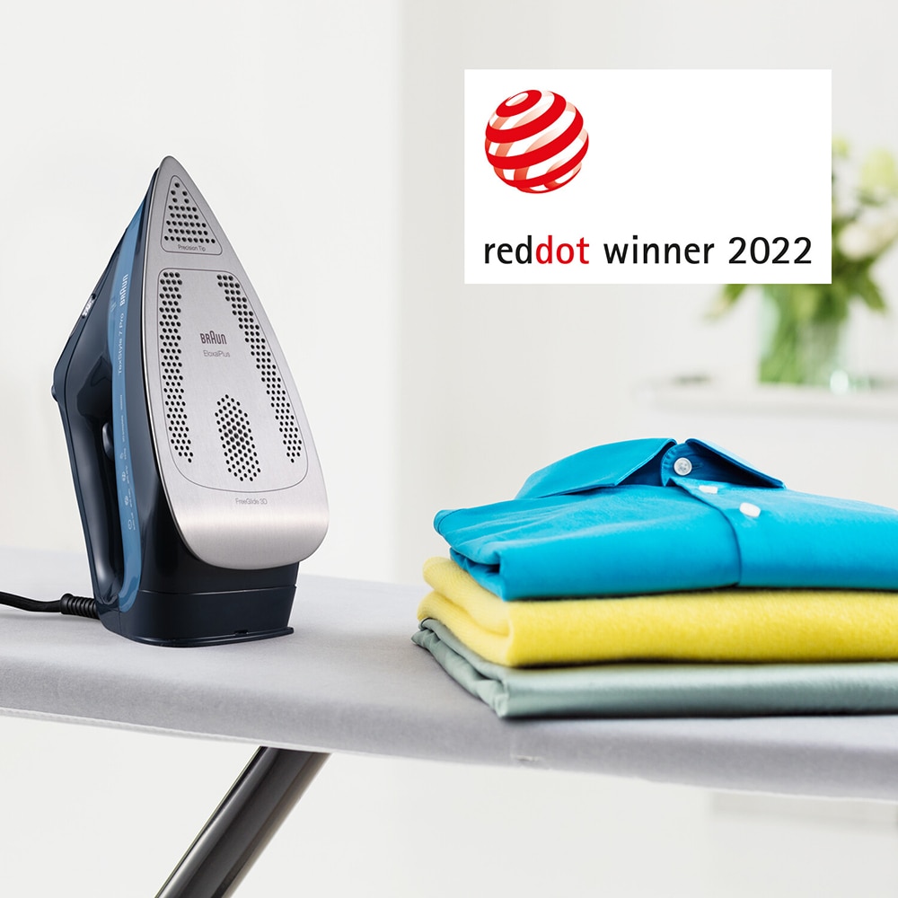 Fier de calcat BRAUN TexStyle 7 SI7160BL, 3000W, 225g/min, 300ml, talpa Eloxal Plus, albastru-negru