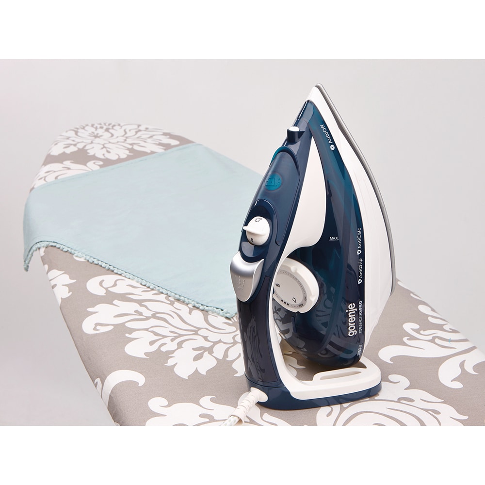 Fier de calcat GORENJE SIH2600BLC, 2600W, 95g/min, 350ml, talpa ceramica, albastru-alb