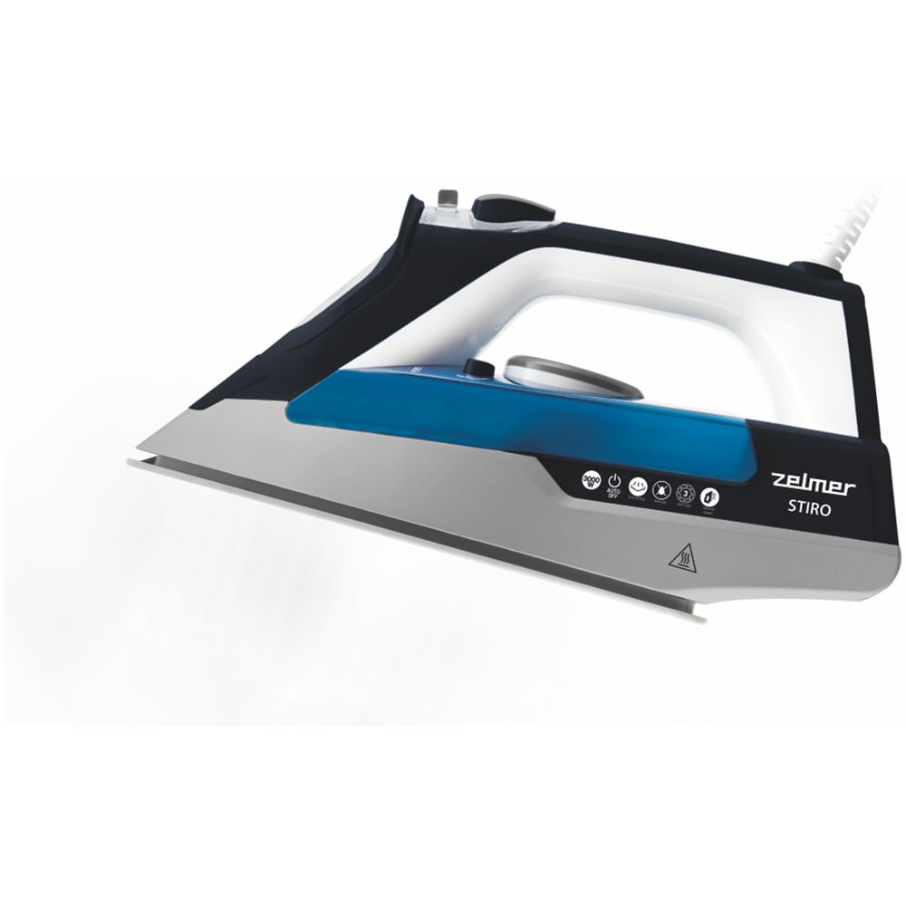 Fier de calcat ZELMER ZIR3000, 3000W, 200g/min, 280ml, talpa ceramica, albastru-negru