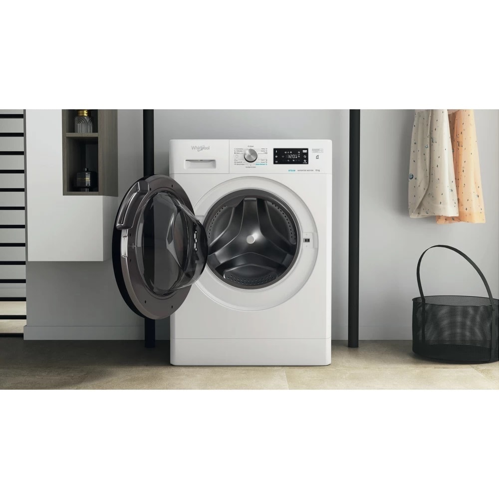 Masina de spalat rufe frontala WHIRLPOOL FFB 8469 BV EE, 6th Sense, 8 kg, 1400 rpm, Clasa A, alb