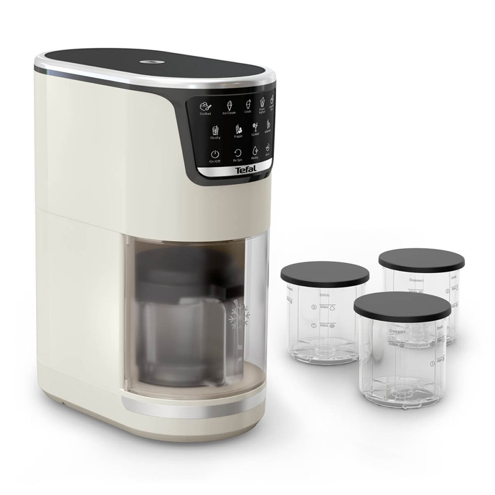 Aparat de facut inghetata TEFAL Dolci IG602AE0, 1.4l, 600W, crem-negru