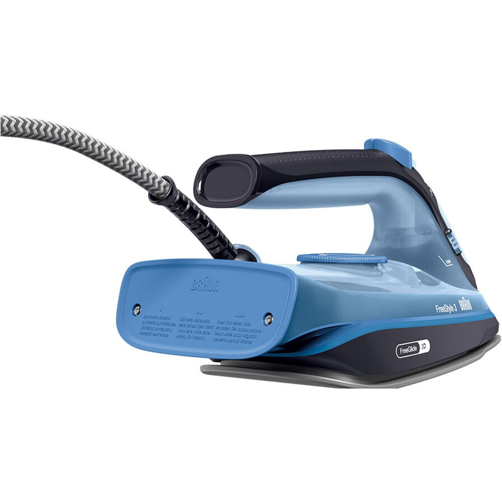 Fier de calcat BRAUN FreeStyle 3 FI3194BK, 2400W, 200g/min, 270ml, talpa SuperCeramic, albastru-negru
