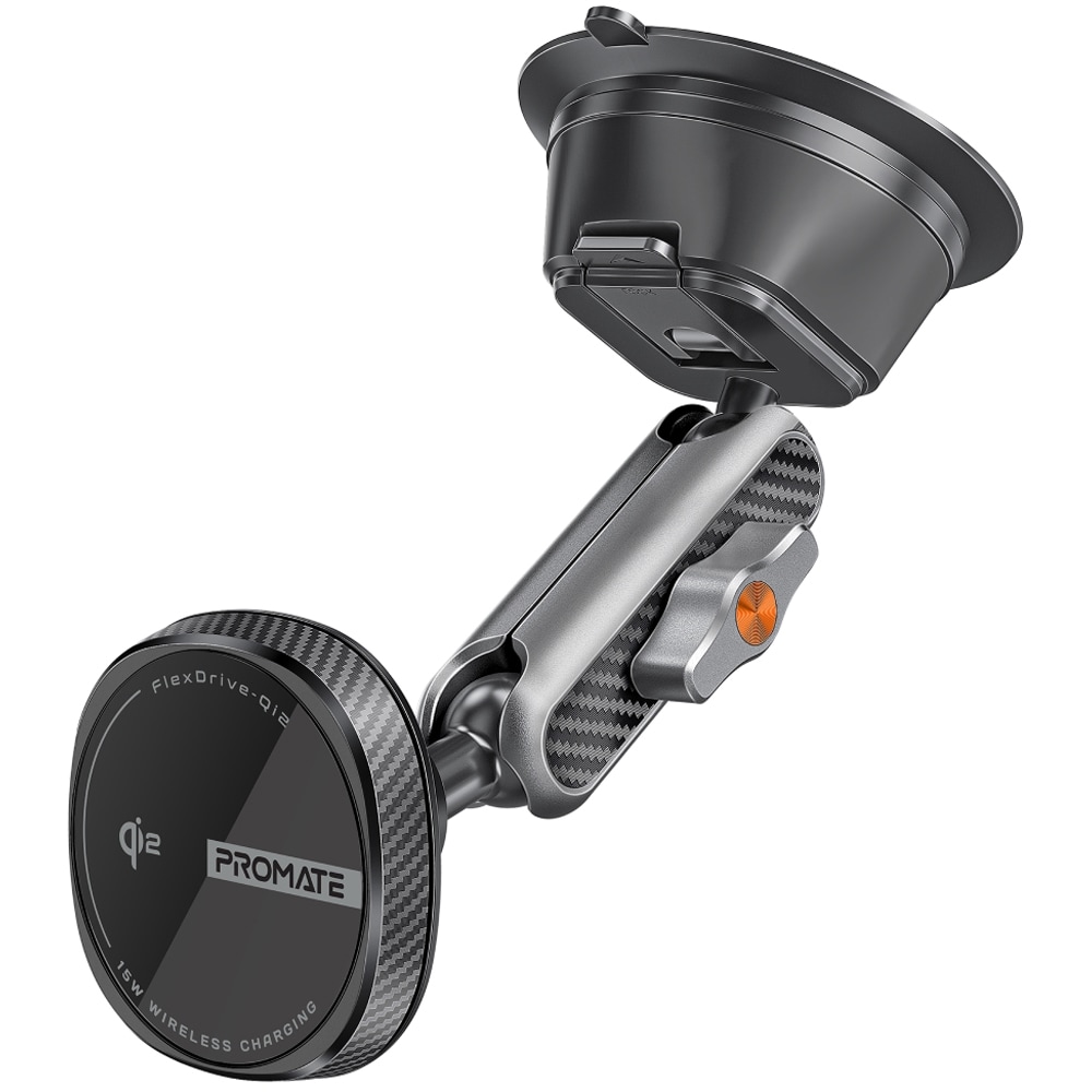Incarcator wireless auto PROMATE FLEXDRIVE-QI2, 15W, MagSafe, negru