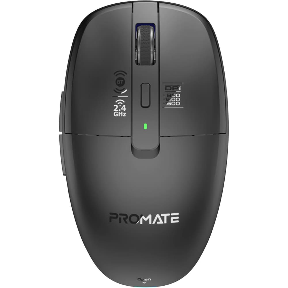 Mouse Wireless PROMATE Flixi, 1600 dpi, negru