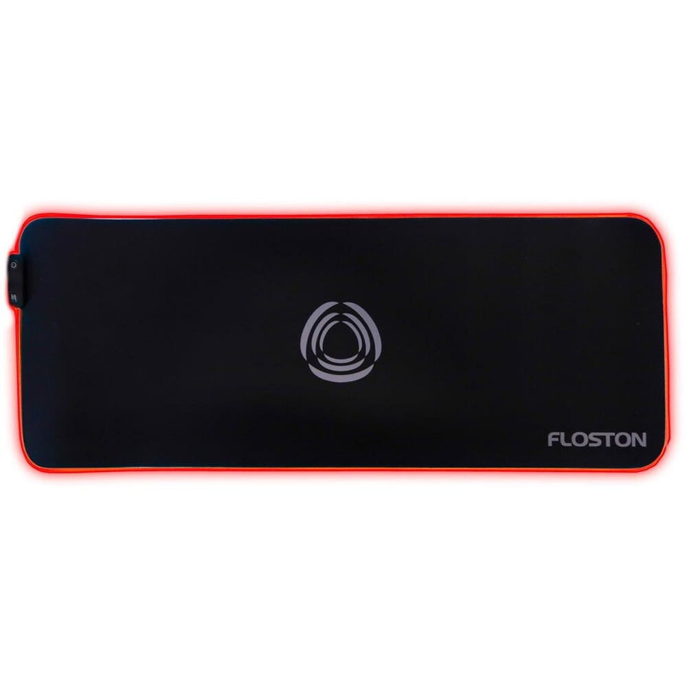 Mouse Pad FLOSTON Rainbow, Iluminare RGB, Rezistenta la apa, negru