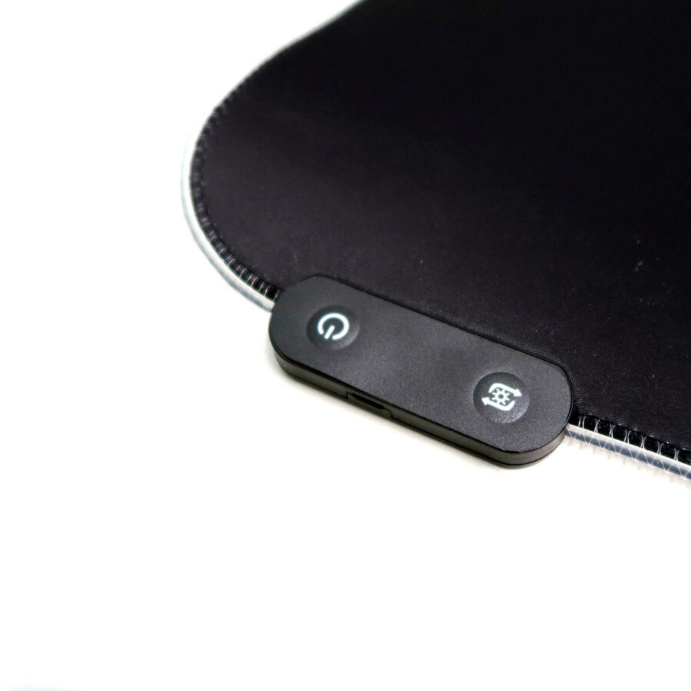 Mouse Pad FLOSTON Rainbow, Iluminare RGB, Rezistenta la apa, negru