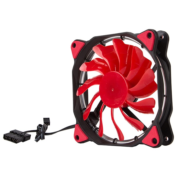 Ventilator MARVO FN-12 led rosu, 120mm, 1200rpm