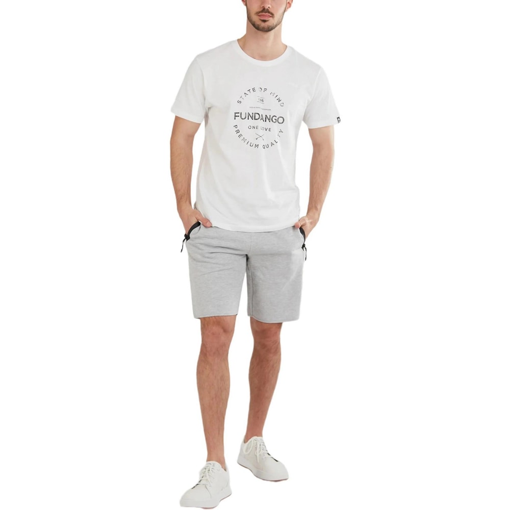 Pantaloni scurti barbati FUNDANGO Woody Sweatshort, marimea L, gri