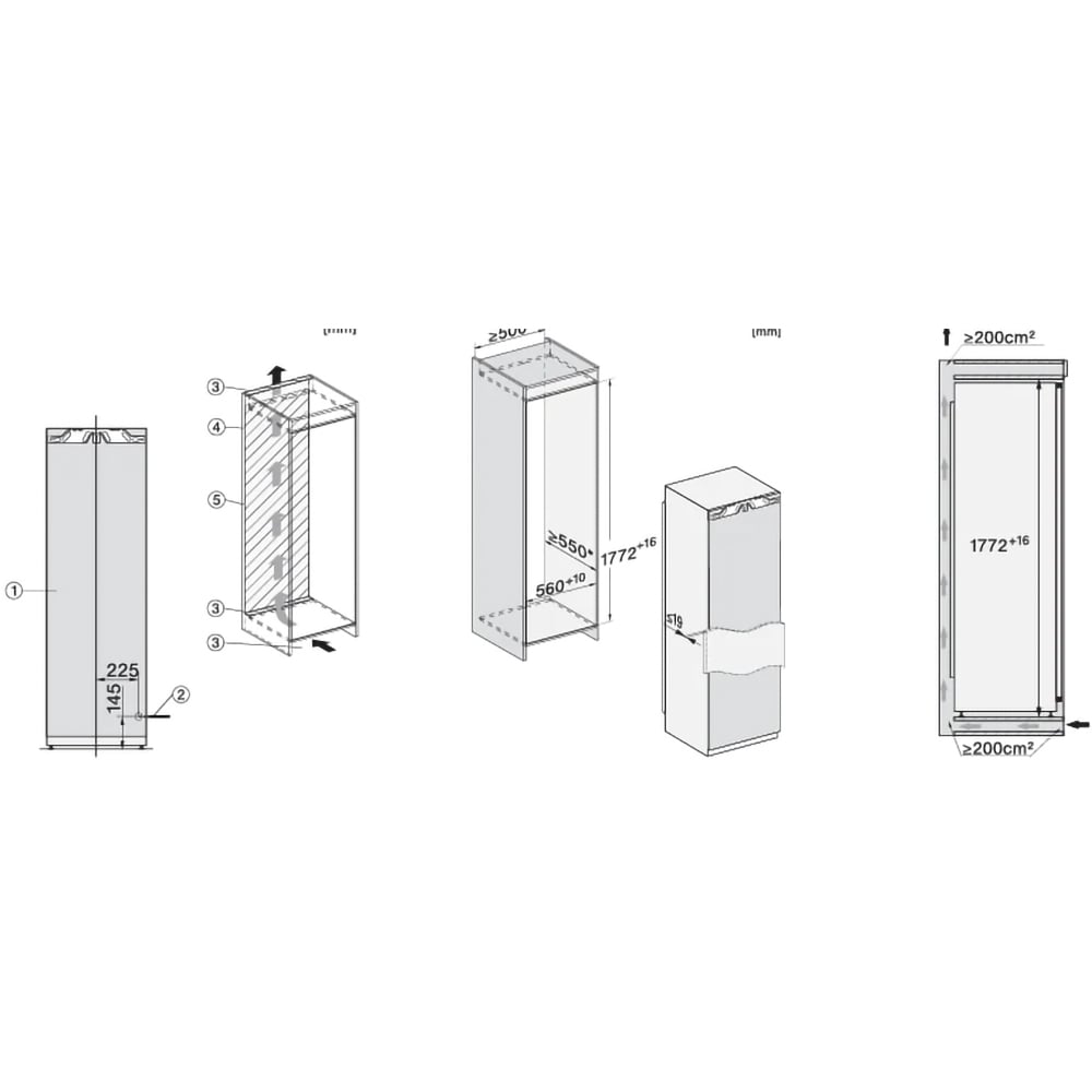 Congelator incorporabil MIELE FNS 7740 D 125 Gala Edition, No Frost, 213 l, H 177 cm, Clasa D, Wi-Fi