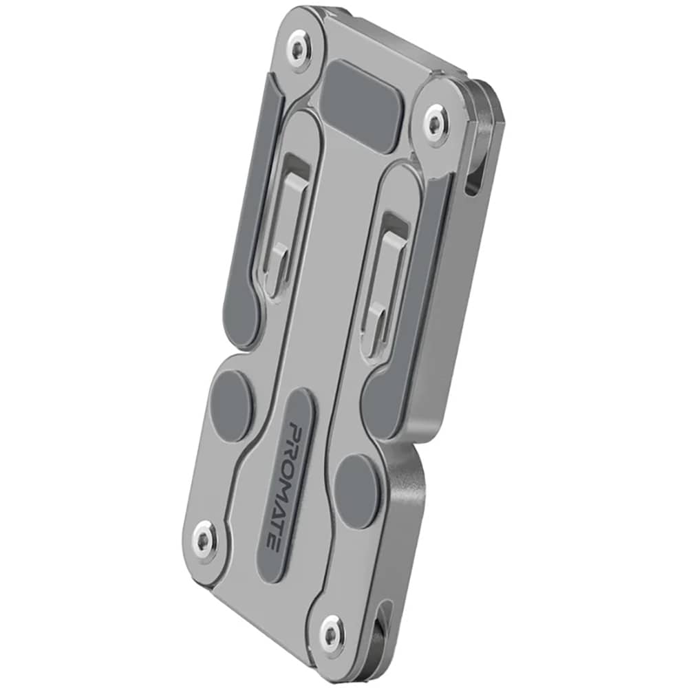 Suport pliabil laptop Promate FoldiX 3 in 1, aluminiu, argintiu