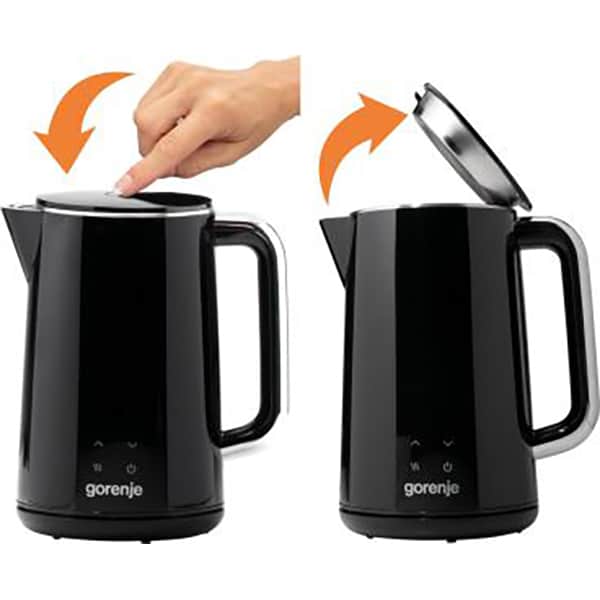 Fierbator apa GORENJE K17DWD, 1.7l, 2200W, negru-argintiu