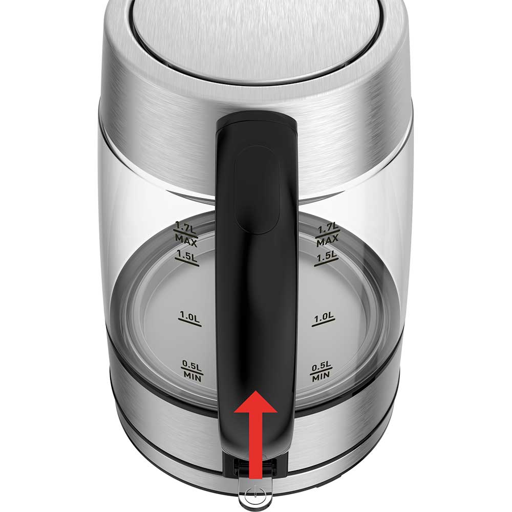 Fierbator apa TEFAL Glass KI772D38, 1.7l, 2200W, argintiu-negru 
