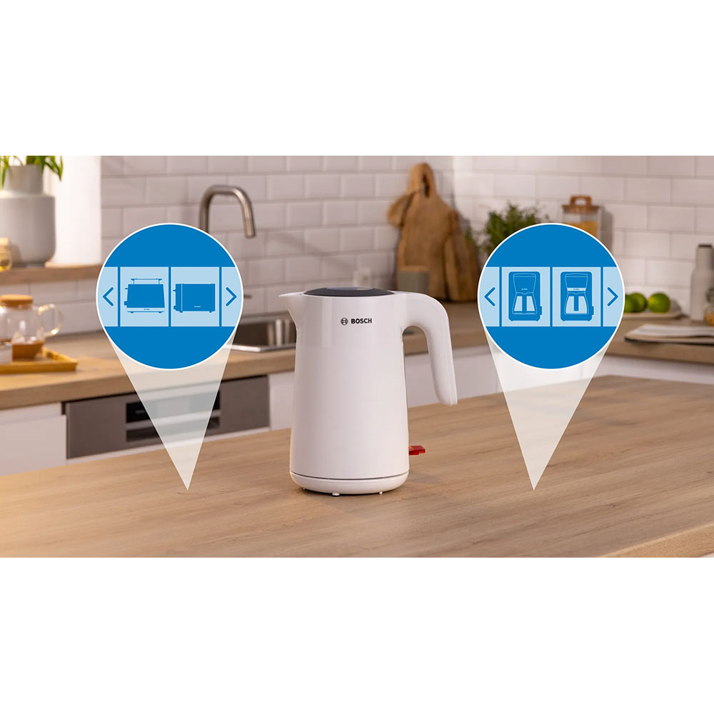 Fierbator apa BOSCH MyMoment TWK2M161, 1.7l, 2400W, alb-gri