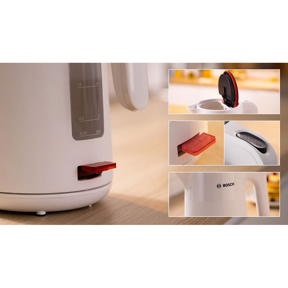 Fierbator apa BOSCH MyMoment TWK2M161, 1.7l, 2400W, alb-gri