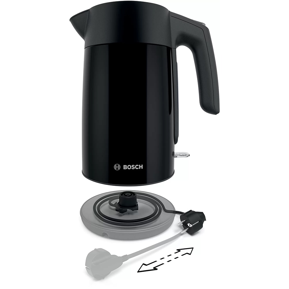 Fierbator apa BOSCH TWK7L463, 1.7l, 2400W, negru