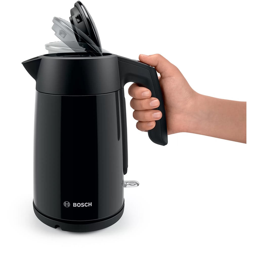Fierbator apa BOSCH TWK7L463, 1.7l, 2400W, negru