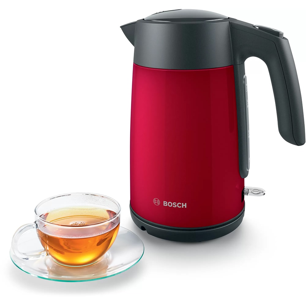 Fierbator apa BOSCH TWK7L464, 1.7l, 2400W, rosu-gri antracit