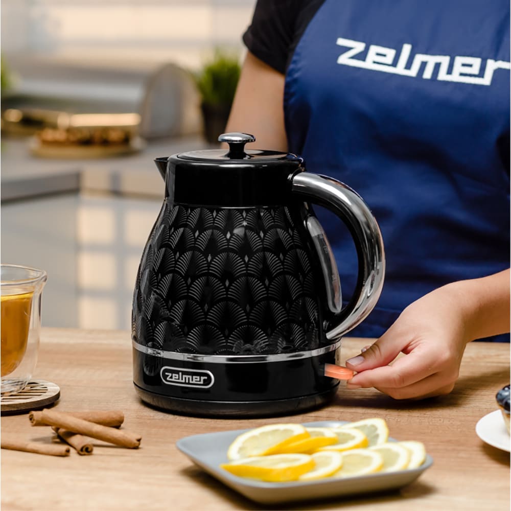 Fierbator apa ZELMER ZCK7640, 1.7l, 2200W, negru-argintiu