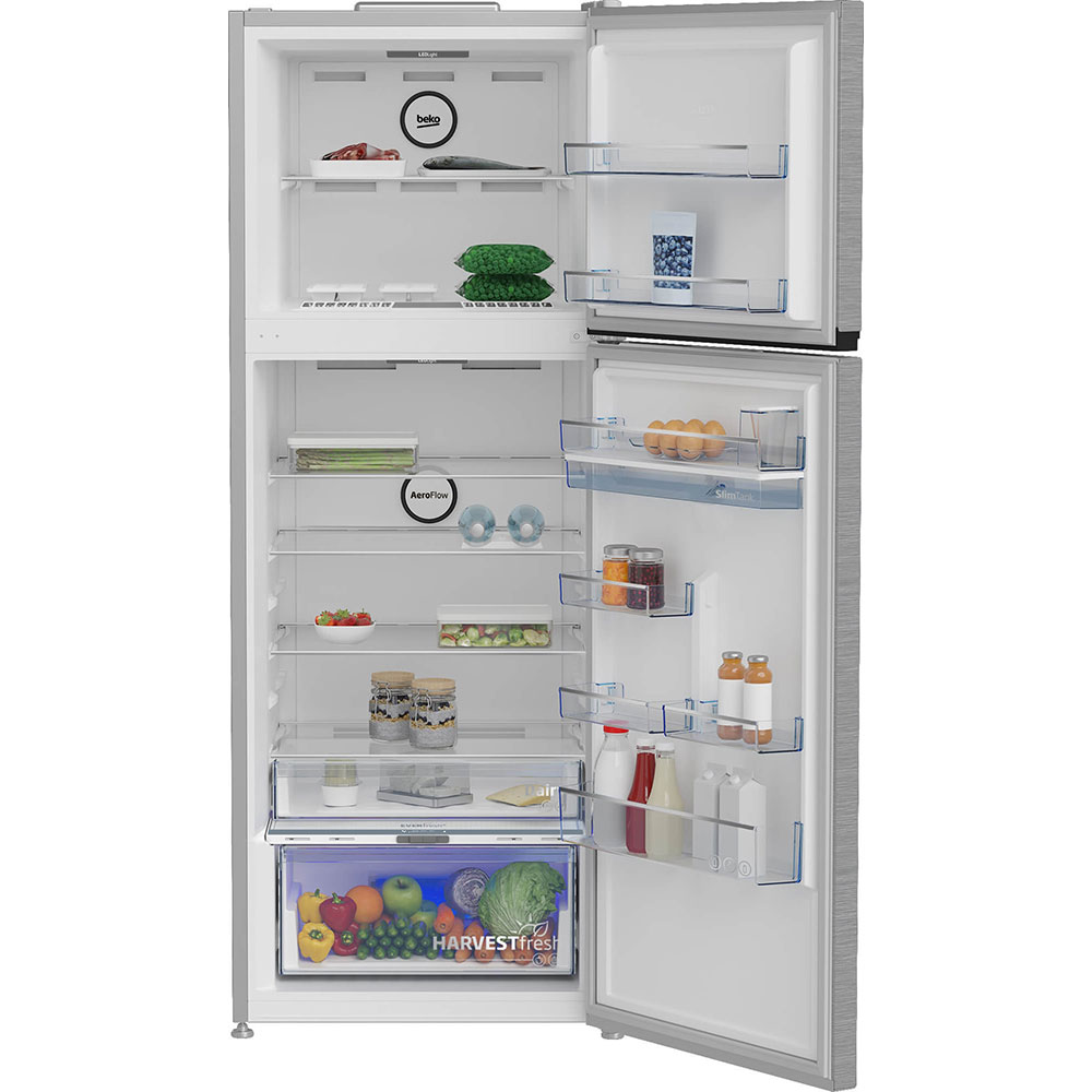 Frigider cu doua usi BEKO B5RDNE504LDXB, No Frost, 477 l, H 186.5 cm, Clasa E, Dozator apa, argintiu
