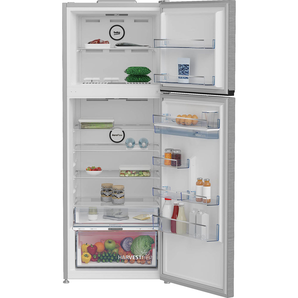 Frigider cu doua usi BEKO B5RDNE504LDXB, No Frost, 477 l, H 186.5 cm, Clasa E, Dozator apa, argintiu