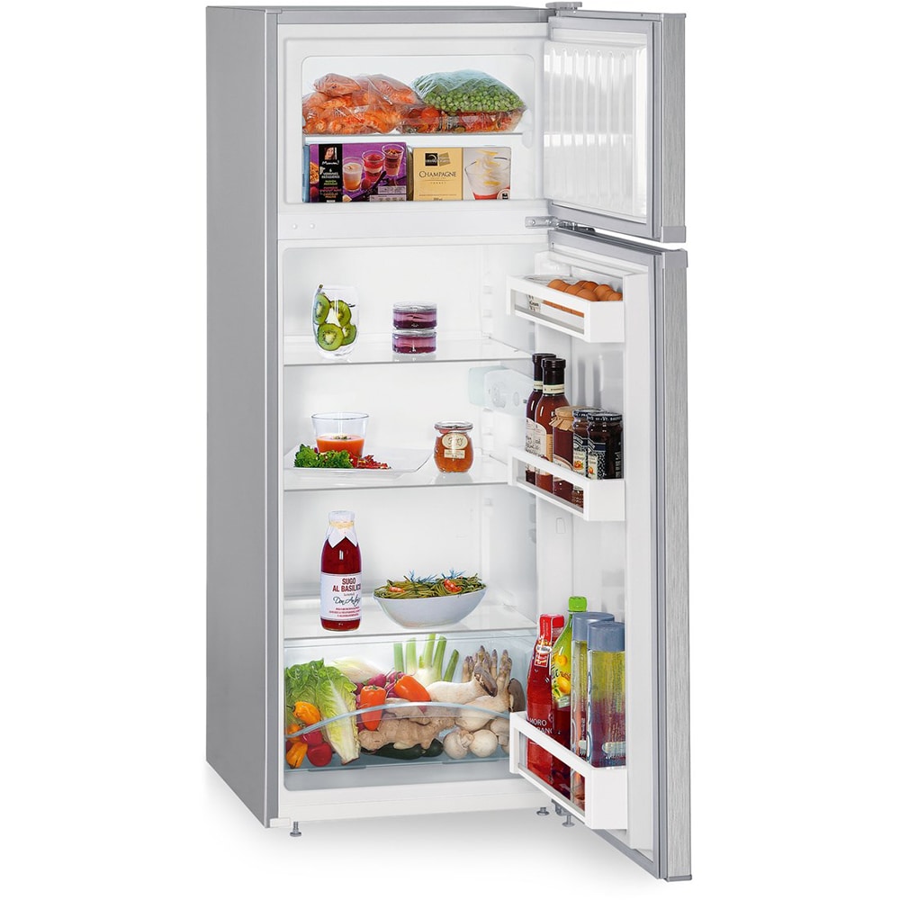 Frigider cu doua usi LIEBHERR CTPele231-26, SmartFrost, 234 l, H 140 cm, Clasa E, argintiu