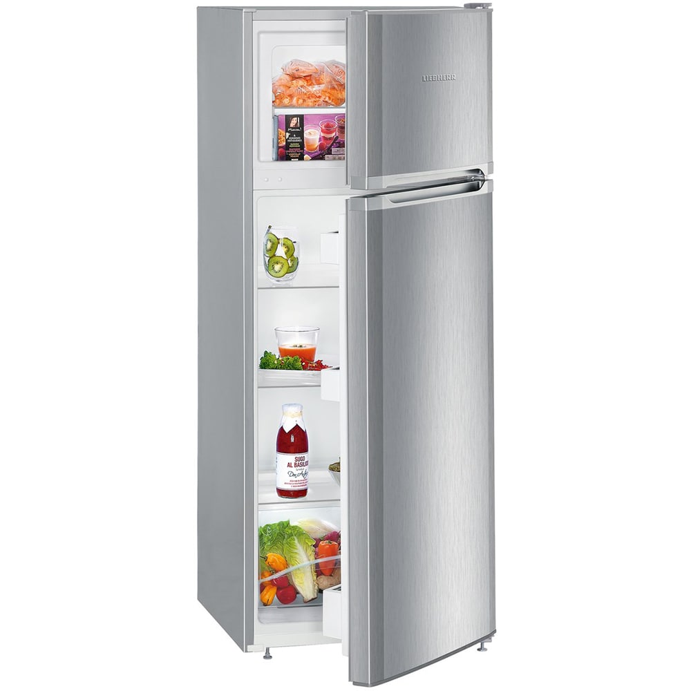 Frigider cu doua usi LIEBHERR CTPele231-26, SmartFrost, 234 l, H 140 cm, Clasa E, argintiu