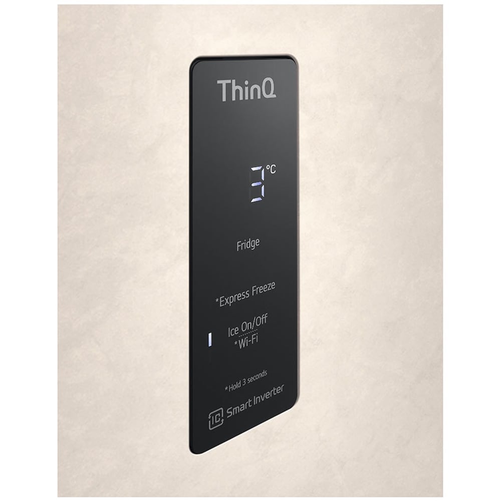 Frigider cu doua usi LG GTBV44SEBKD, No Frost, 461 l, H 185 cm, Clasa E, Wi-Fi, bej