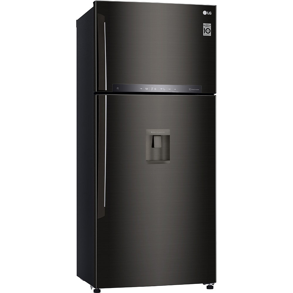 Frigider cu doua usi LG GTF744BLPED, No Frost, 509 l, H 180 cm, Clasa E, negru