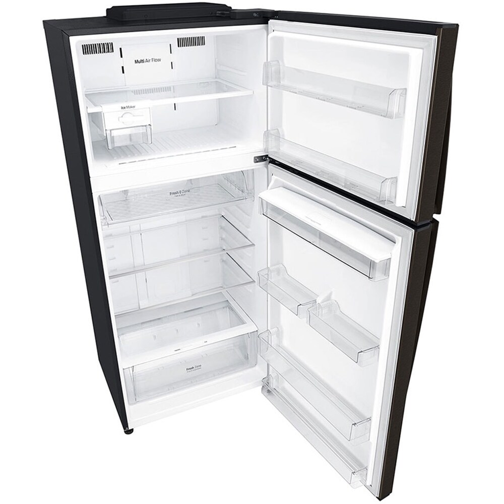 Frigider cu doua usi LG GTF744BLPZD, Total No Frost, Wi-Fi, 509 l, H 180 cm, Clasa E, Dozator apa, negru