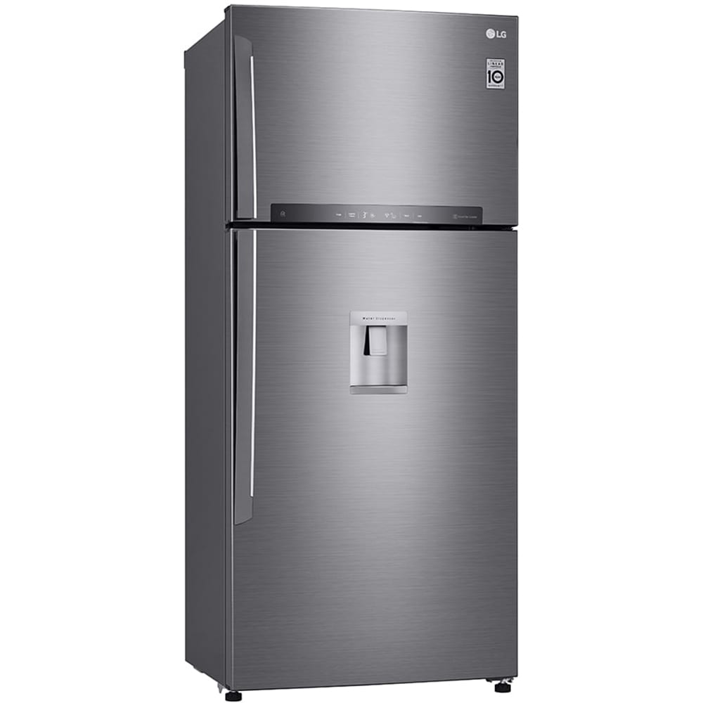 Frigider cu doua usi LG GTF744PZPZD,Total No Frost, 509 l, H 180 cm, Clasa E, Dozator apa, Wi-Fi, inox