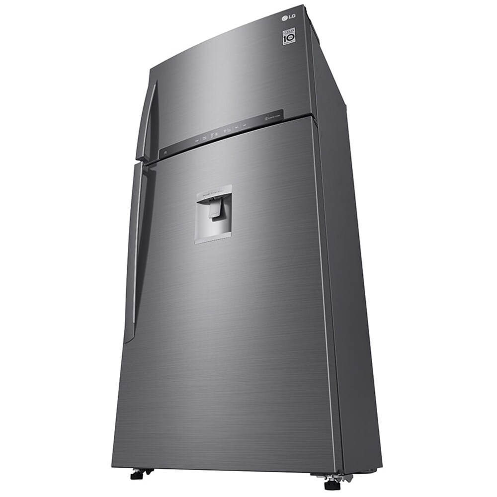 Frigider cu doua usi LG GTF744PZPZD,Total No Frost, 509 l, H 180 cm, Clasa E, Dozator apa, Wi-Fi, inox