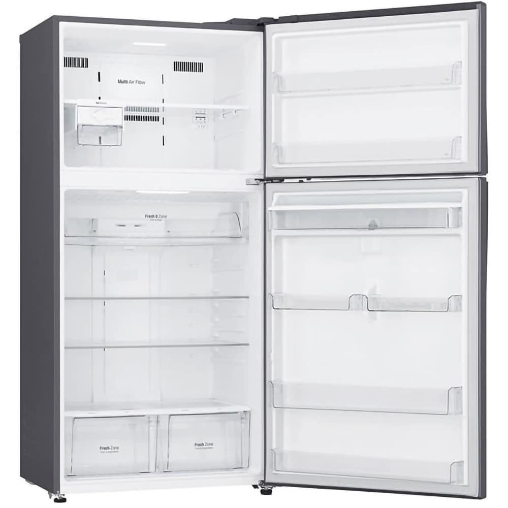Frigider cu doua usi LG GTF916PZPED, Total No Frost, 592 l, H 184 cm, Clasa E, Dozator apa, argintiu
