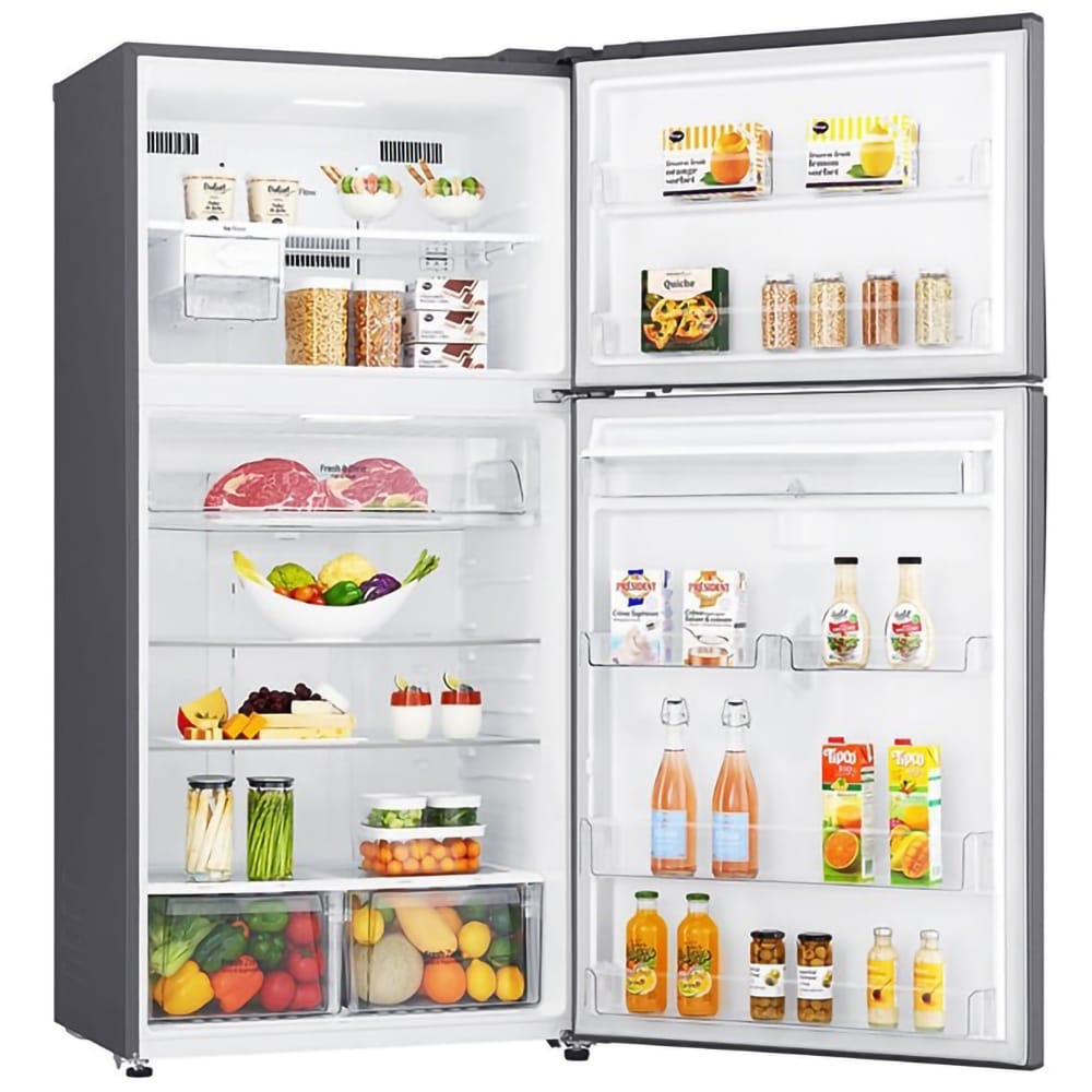 Frigider cu doua usi LG GTF916PZPED, Total No Frost, 592 l, H 184 cm, Clasa E, Dozator apa, argintiu