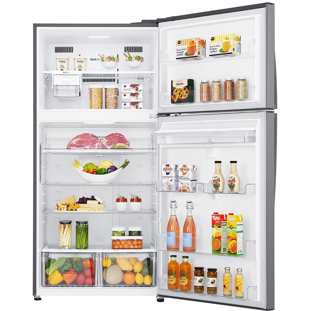 Frigider cu doua usi LG GTF916PZPYD, No Frost, 592 l, H 184 cm, Clasa E, dozator apa, argintiu