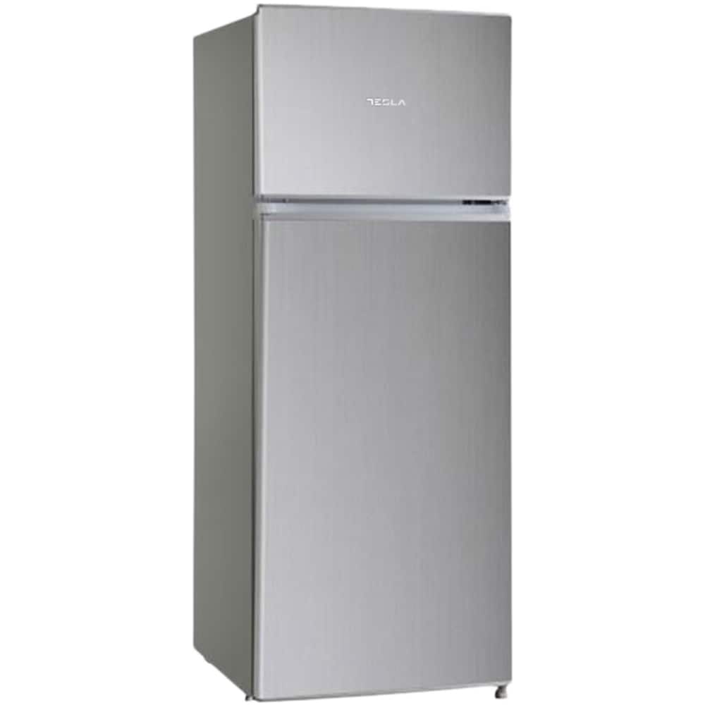 Frigider cu doua usi TESLA RD2100MS1, 207 l, H 143 cm, Clasa F, argintiu